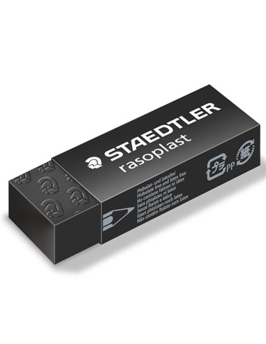 Box 20 gomme Rasoplast 526 B20-9 dim.63x13x23mm nera per matita Staedtler 526B20-9