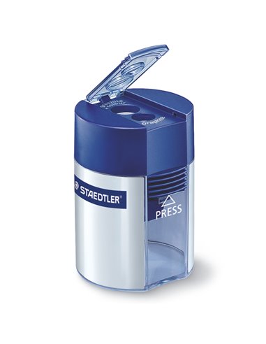 Temperamatite 2 fori c/contenitore per matite grafite Noris Staedtler 512001