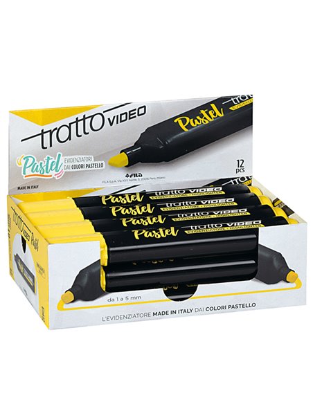 Evidenziatore Tratto Video Pastel giallo 833511 TRATTO COLORE LIQUIDO