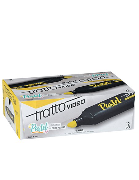 Evidenziatore Tratto Video Pastel giallo 833511 TRATTO COLORE LIQUIDO