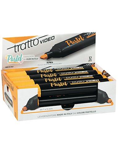 Evidenziatore Tratto Video Pastel arancione 833513 TRATTO COLORE LIQUIDO
