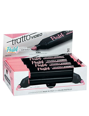 Evidenziatore Tratto Video Pastel rosa 833507 TRATTO COLORE LIQUIDO