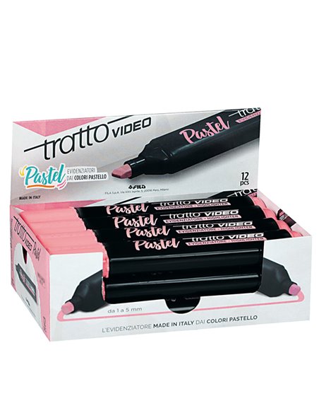 Evidenziatore Tratto Video Pastel rosa 833507 TRATTO COLORE LIQUIDO