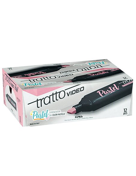 Evidenziatore Tratto Video Pastel rosa 833507 TRATTO COLORE LIQUIDO