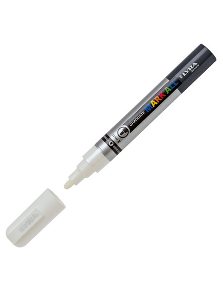 Marcatore Graduate Mark All punta tonda bianco Lyra L6820001 LYRA A BASE D'ACQUA