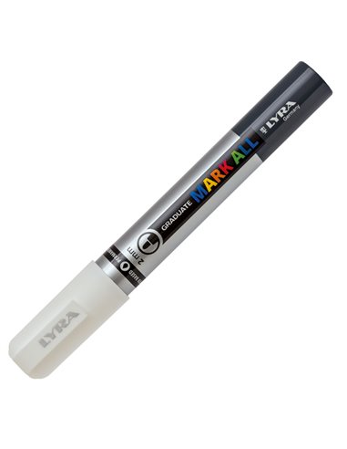 Marcatore Graduate Mark All punta tonda bianco Lyra L6820001 LYRA A BASE D'ACQUA