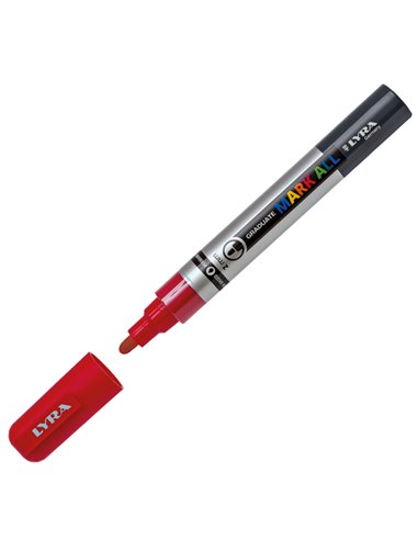 Marcatore Graduate Mark All punta tonda rosso Lyra L6820018 LYRA A BASE D'ACQUA