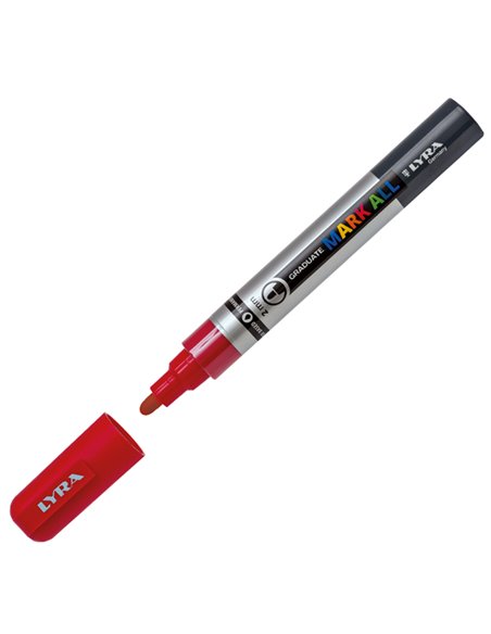 Marcatore Graduate Mark All punta tonda rosso Lyra L6820018 LYRA A BASE D'ACQUA