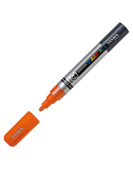 Marcatore Graduate Mark All punta tonda arancione Lyra L6820013 LYRA A BASE D'ACQUA