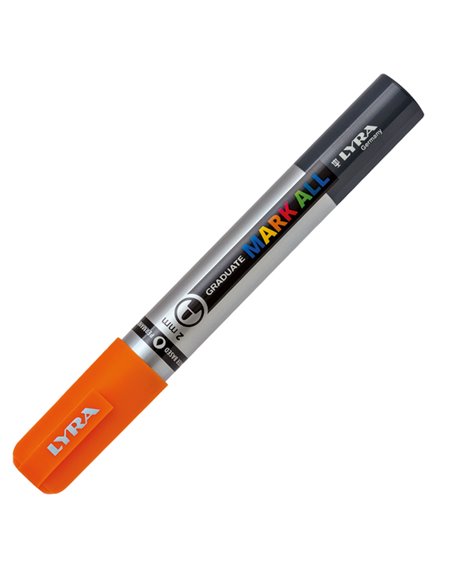 Marcatore Graduate Mark All punta tonda arancione Lyra L6820013 LYRA A BASE D'ACQUA