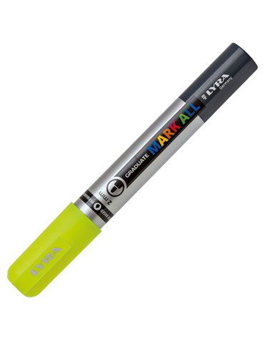 Marcatore Graduate Mark All punta tonda giallo fluo Lyra L6820304