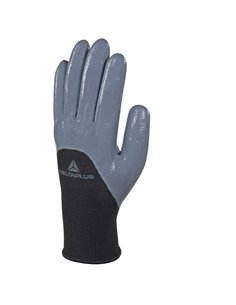 Guanto in maglia di poliestere VE715gr Tg.08 col. grigio/nero VE715GR08 DELTAPLUS GUANTI DI PROTEZIONE