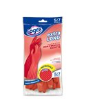 Guanti in lattice Extralong tg. S Rosso 3549LXS