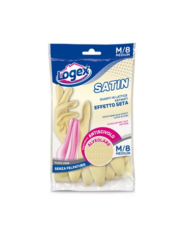 Guanti in lattice SATIN tg. M Crema 1256LXM LOGEX PROFESSIONAL GUANTI DI PROTEZIONE