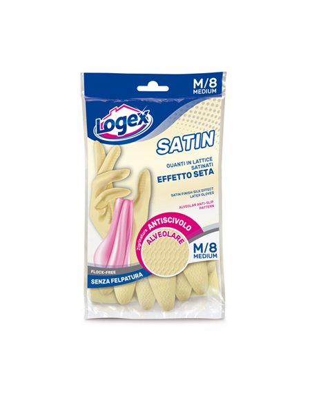 Guanti in lattice SATIN tg. M Crema 1256LXM LOGEX PROFESSIONAL GUANTI DI PROTEZIONE