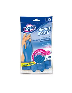 Guanti in nitrile DERMASAFE tg. L Blu 1254LXL LOGEX PROFESSIONAL GUANTI DI PROTEZIONE