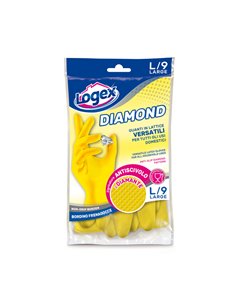 Guanti in lattice DIAMOND tg. L Giallo 1253LXL LOGEX PROFESSIONAL GUANTI DI PROTEZIONE