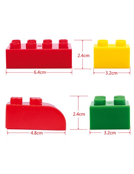 Bauletto 188 mattoncini+accessori da costruzione Midi in colori assortiti CWR 12353/3