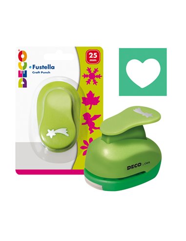 Fustella con motivo Cuore dim. 25mm DECO 04827 DECO ACCESSORI DIDATTICI E LAVORI MANUALI