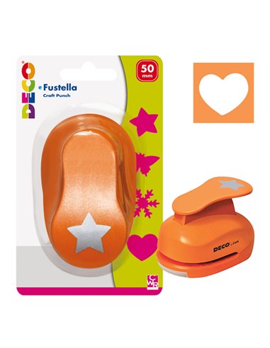 Fustella con motivo Cuore dim. 50mm DECO 11162/3 DECO ACCESSORI DIDATTICI E LAVORI MANUALI