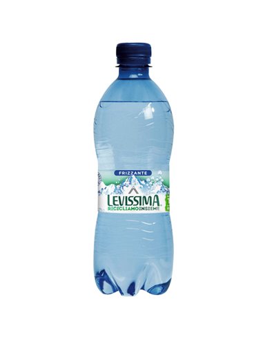Acqua frizzante bottiglia PET 100 riciclabile 500ml Levissima 12456720