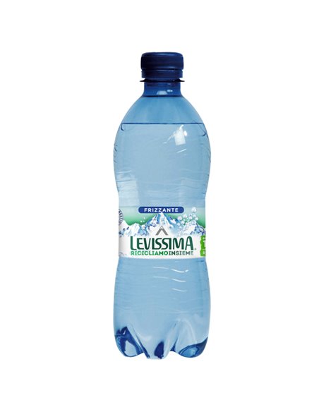 Acqua frizzante bottiglia PET 100 riciclabile 500ml Levissima 12456720