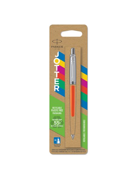 Penna a sfera Jotter Original punta M fusto arancione Parker 2076054