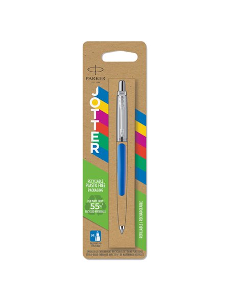 Penna a sfera Jotter Original punta M fusto blu Parker 2076052 PARKER SFERE E MULTIFUNZIONE