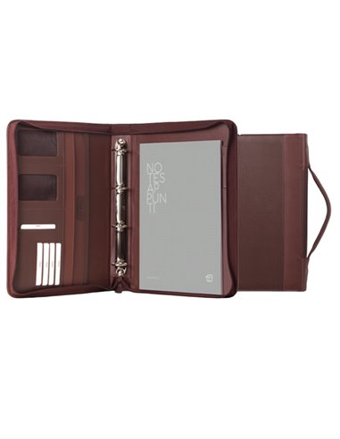Portablocco Office con manico in ecopelle c/zip dim. 28x36cm marrone INTEMPO 8249OF33 IN TEMPO PORTABLOCCHI AGENDE E TACCUINI