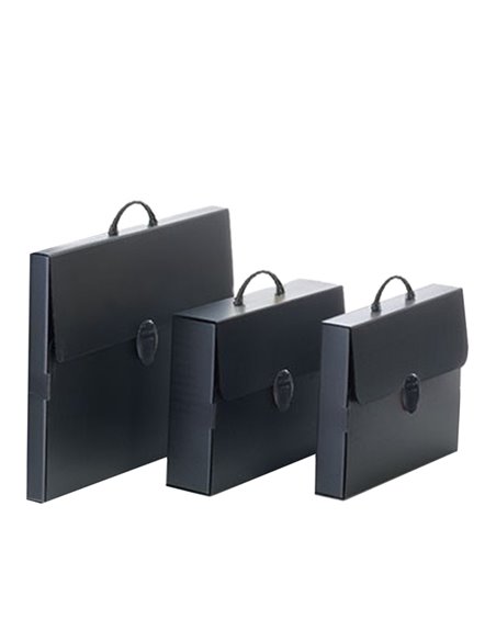 Valigetta polionda Every Line Total Black 27x37,5cm dorso 5cm Favorit 100501063 FAVORIT VALIGETTE POLIONDA-PORTADISEGNI