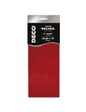 Busta 5 fogli carta velina 20gr 50x76cm rosso DECO 12283/06