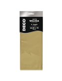 Busta 5 fogli carta velina 20gr 50x76cm oro perlescente DECO 12295/02