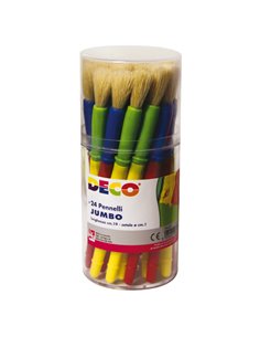 Barattolo 24 pennellotti Jumbo DECO 06153 DECO ACCESSORI PITTURA