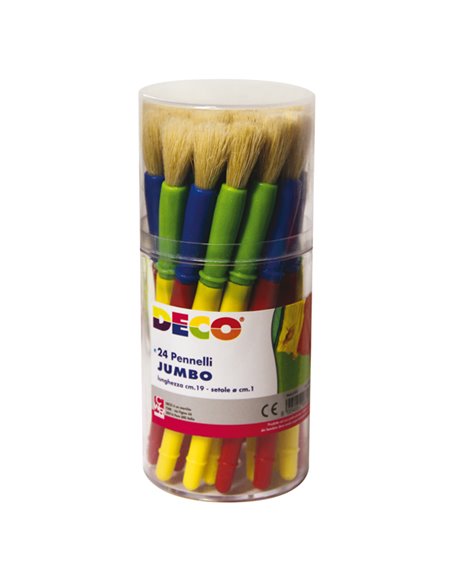 Barattolo 24 pennellotti Jumbo DECO 06153 DECO ACCESSORI PITTURA