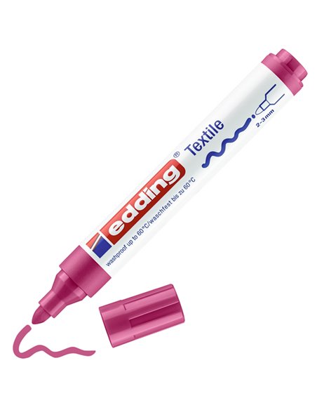 Astuccio 5 colori caldi per tessuto punta 2,0-3,0mm 4500 Edding E-4500/5S-999 EDDING SPECIALI (CD-VETRO-TESSUTI-ECC.)