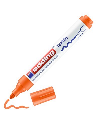 Astuccio 5 colori caldi per tessuto punta 2,0-3,0mm 4500 Edding E-4500/5S-999 EDDING SPECIALI (CD-VETRO-TESSUTI-ECC.)
