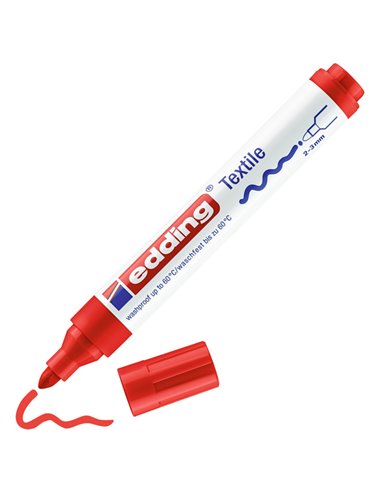 Astuccio 5 colori caldi per tessuto punta 2,0-3,0mm 4500 Edding E-4500/5S-999 EDDING SPECIALI (CD-VETRO-TESSUTI-ECC.)