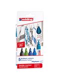 Astuccio 5 colori freddi per tessuto punta 2,0-3,0mm 4500 Edding 4-4500-5099