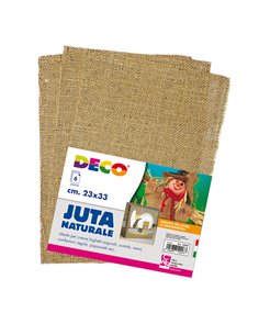 Conf. 6 pezzi juta naturale 23x33cm 12247 DECO 12247 DECO ACCESSORI DIDATTICI E LAVORI MANUALI