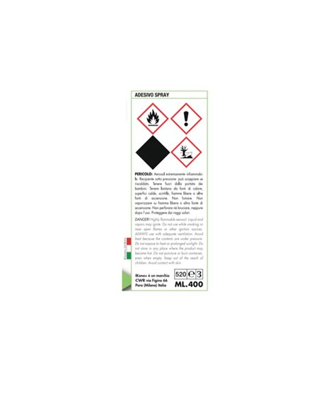 Adesivo spray permanente T114 400ml IKONA+ T114 IKona+ COLLE-ADESIVI SPRAY