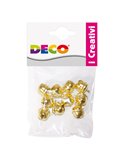 Busta 10 sonagli dim. 14,5mm in metallo color oro 11490 DECO 11490