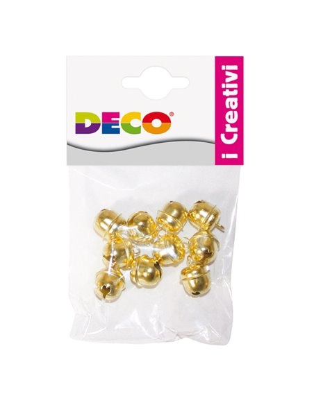 Busta 10 sonagli dim. 14,5mm in metallo color oro 11490 DECO 11490 DECO ACCESSORI DIDATTICI E LAVORI MANUALI