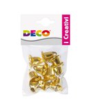Busta 10 campanellini dim. 22mm in metallo color oro 11491 DECO 11491