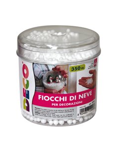 Barattolo 350ml palline neve in polistirolo 10958 DECO 10958