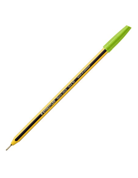 Scatola 10 penna a sfera 434 Noris Stick verde chiaro 1,0mm STAEDTLER 434 51 STAEDTLER CON CAPPUCCIO