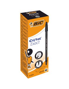 Scatola 20 penna sfera con cappuccio Cristal® Exact 0.7mm nero BIC® 992603 BIC CON CAPPUCCIO