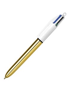 Scatola 12 penne sfera a scatto 4Colors Shine oro BIC 982878 2