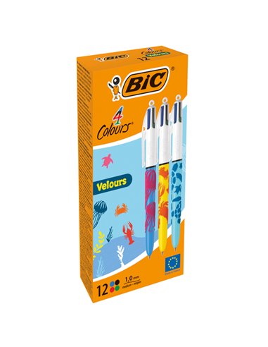 Scatola 12 penna sfera scatto 4 COLORI Velours 9672771