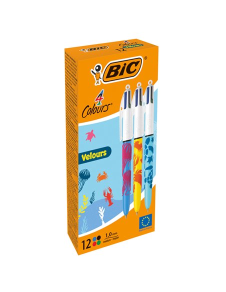 Scatola 12 penna sfera scatto 4 COLORI Velours 9672771