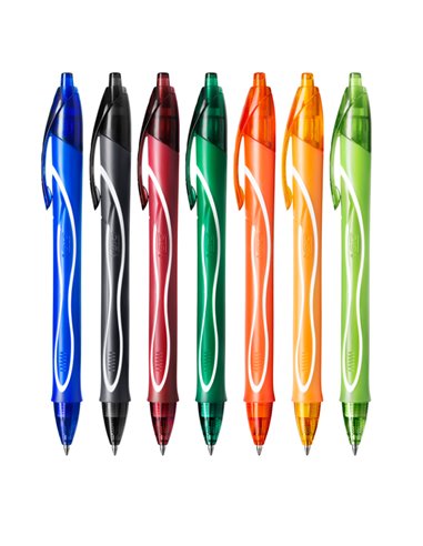 Box 30 penne sfera scatto 10 colori assortiti Gelocity quick dry BIC® 999460 BIC A SCATTO